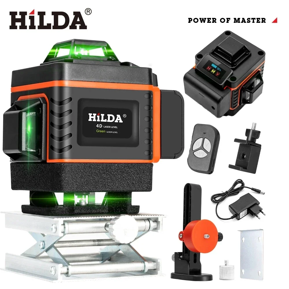 Laser Level 16 Lines 4D Green - HILDA 16/12 Hatlı 4D Lazer Seviyesi