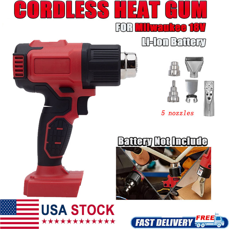 Cordless Heat Gun For Shrink Tubing - Milwaukee 18V Batarya ile Uyumlu Kablosuz