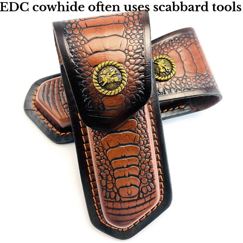 Hand Tools - Katlanır Sığır Derisi Bıçak Kılıfı Evrensel