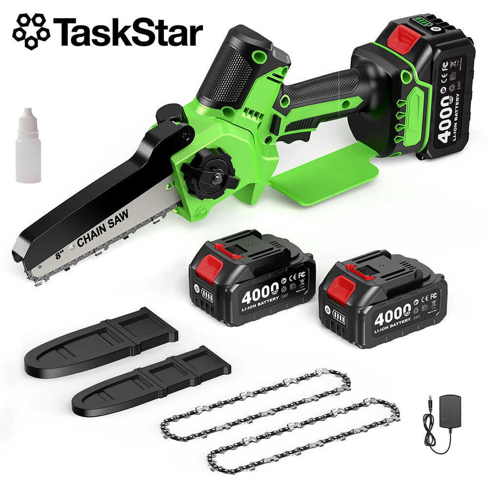 Mini Electric Chainsaw 6 Inch - TaskStar Kablosuz Elektrikli Testere 6&8 İnç
