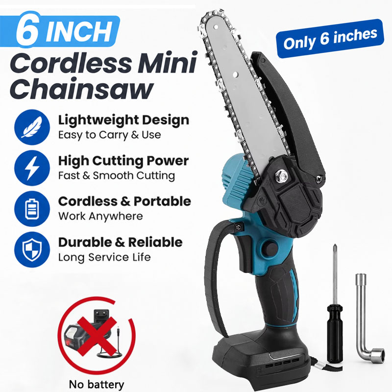 Mini Electric Chainsaw 6 Inch - 1700RPM Taşınabilir 6 İnç Mini Akülü