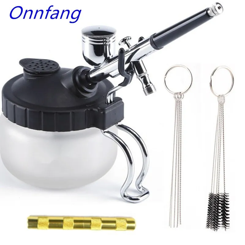 Airbrush Kit With Mini Compressor - Airbrush temizleme Pot sabitleyici şişe tutucu
