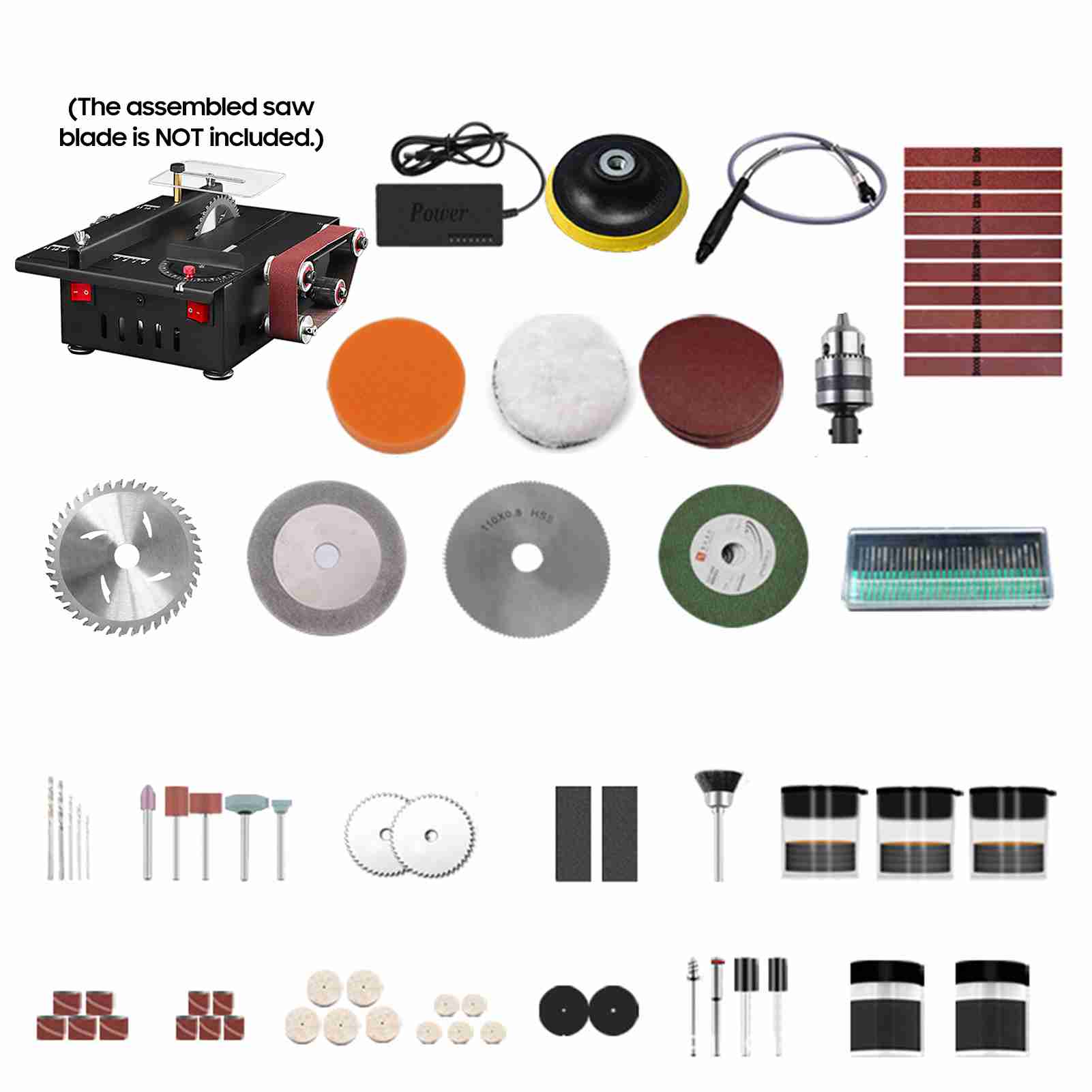 Mini Table Saw For Woodworking - 200W Mini Tezgah Testere ve Bantlı