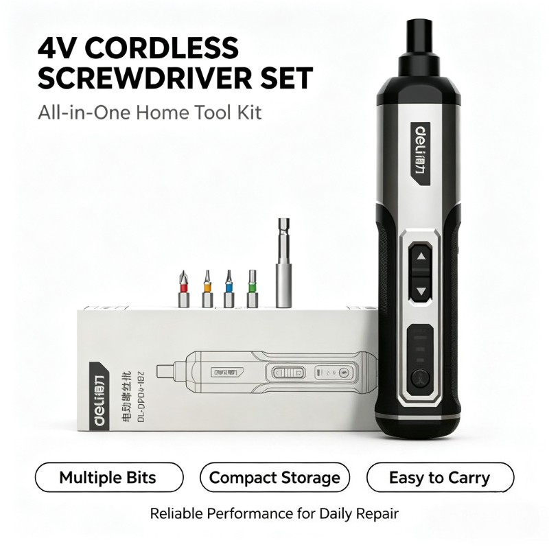 Electric Screwdriver Rechargeable Usb - Deli 4V 3 Hızlı Kablosuz Elektrikli