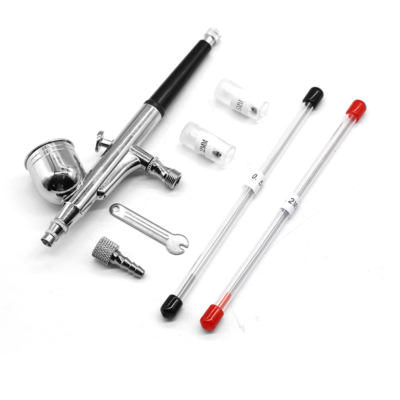 Airbrush Kit With Mini Compressor - Yerçekimi Çift eylem Mini Airbrush Boya