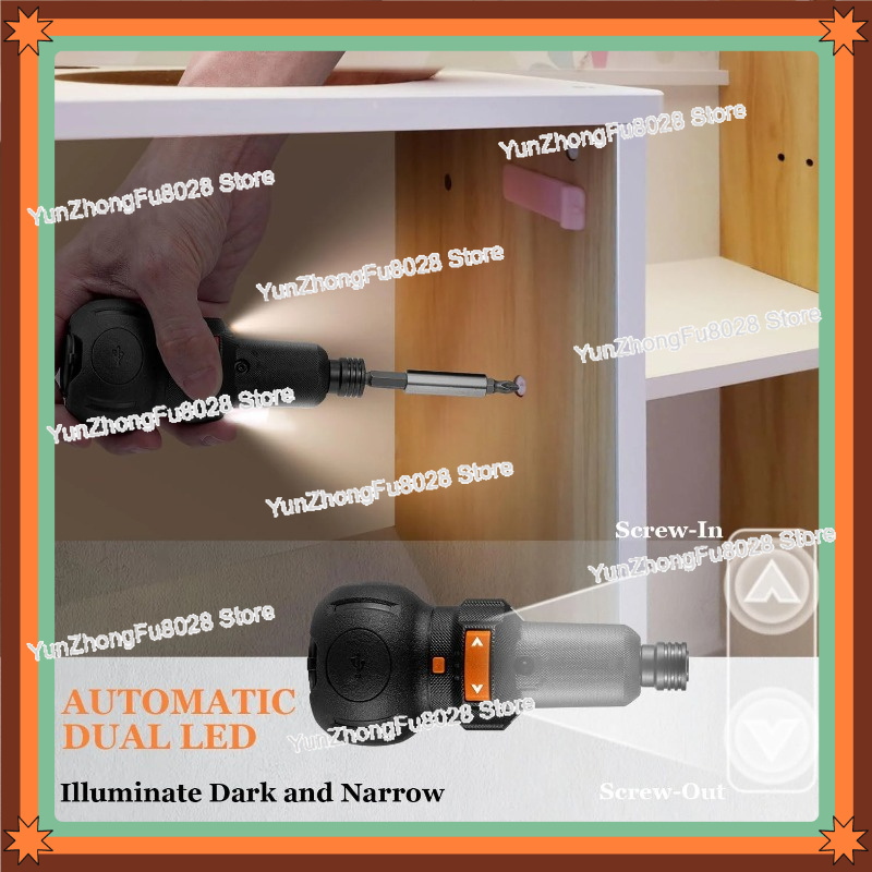 Electric Screwdriver Rechargeable Usb - 4V Elektrikli Tornavida, 400 RPM, 3