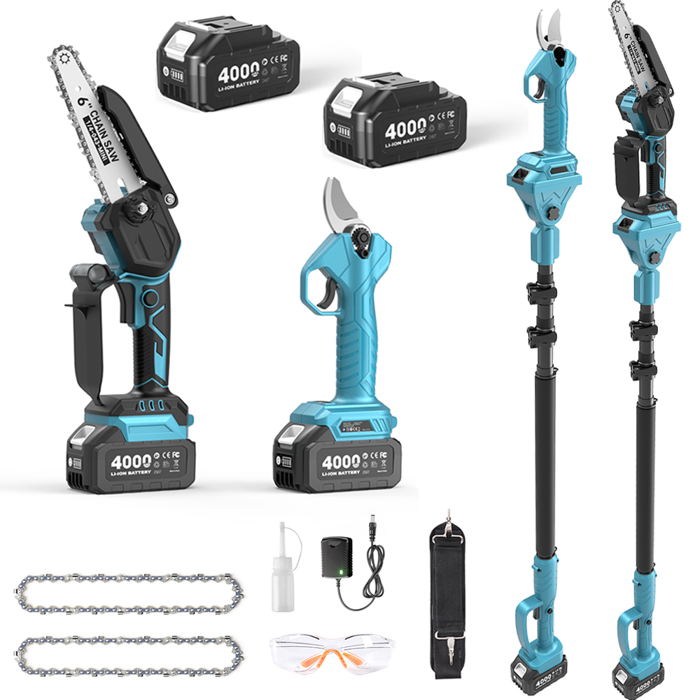 Mini Electric Chainsaw 6 Inch - Taskstar 3'ü 1 Arada Fırçasız Daldırma