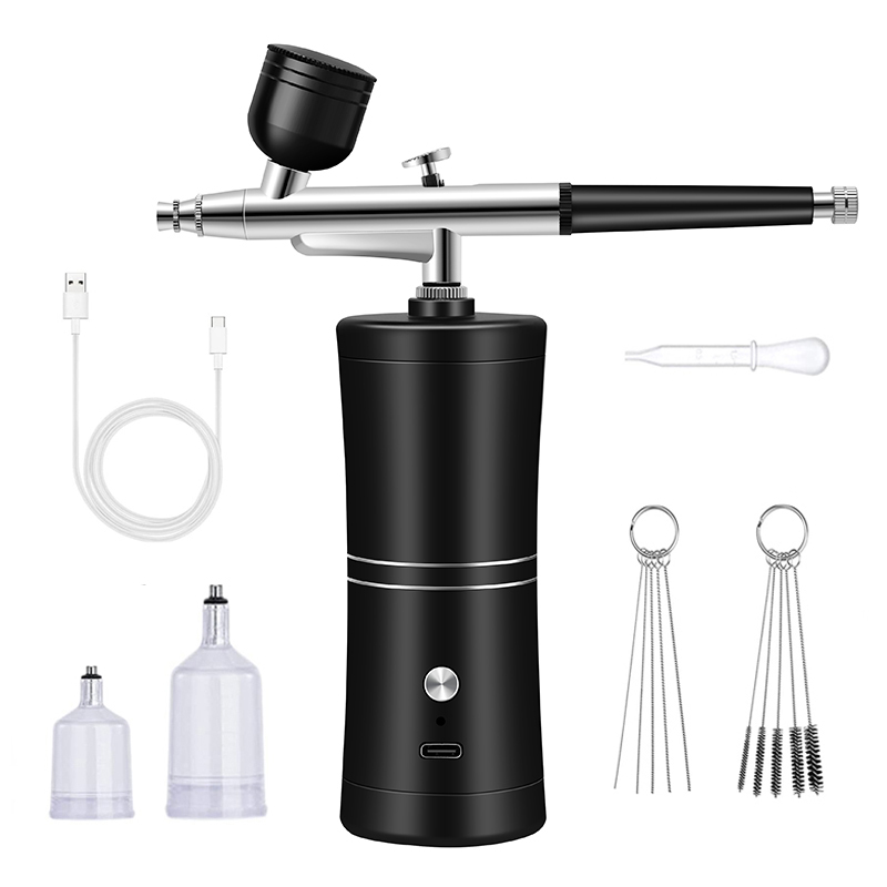 Airbrush Kit With Mini Compressor - Taşınabilir Şarj Edilebilir Kablosuz Airbrush Kompresörlü