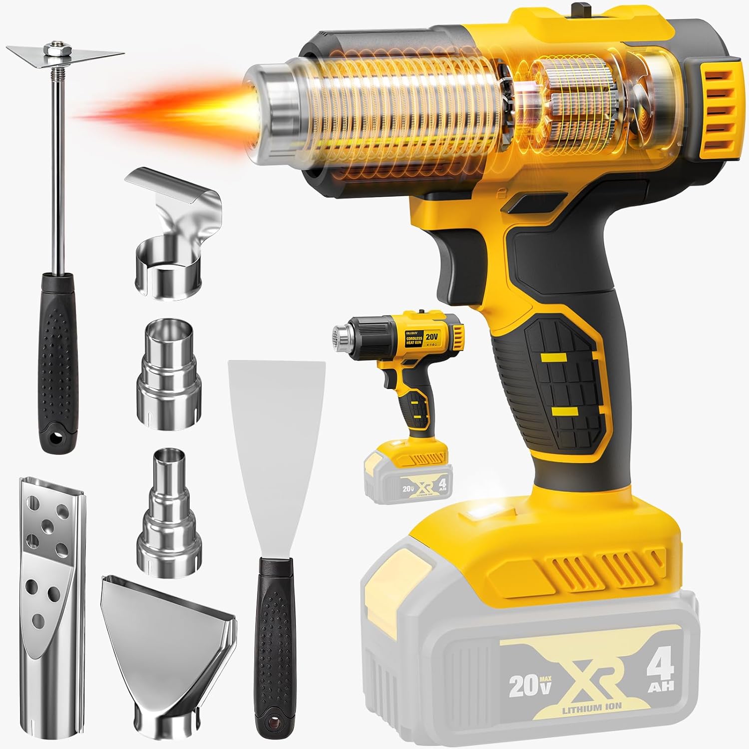Cordless Heat Gun For Shrink Tubing - 20V Pil ile Uyumlu Kablosuz Sıcak