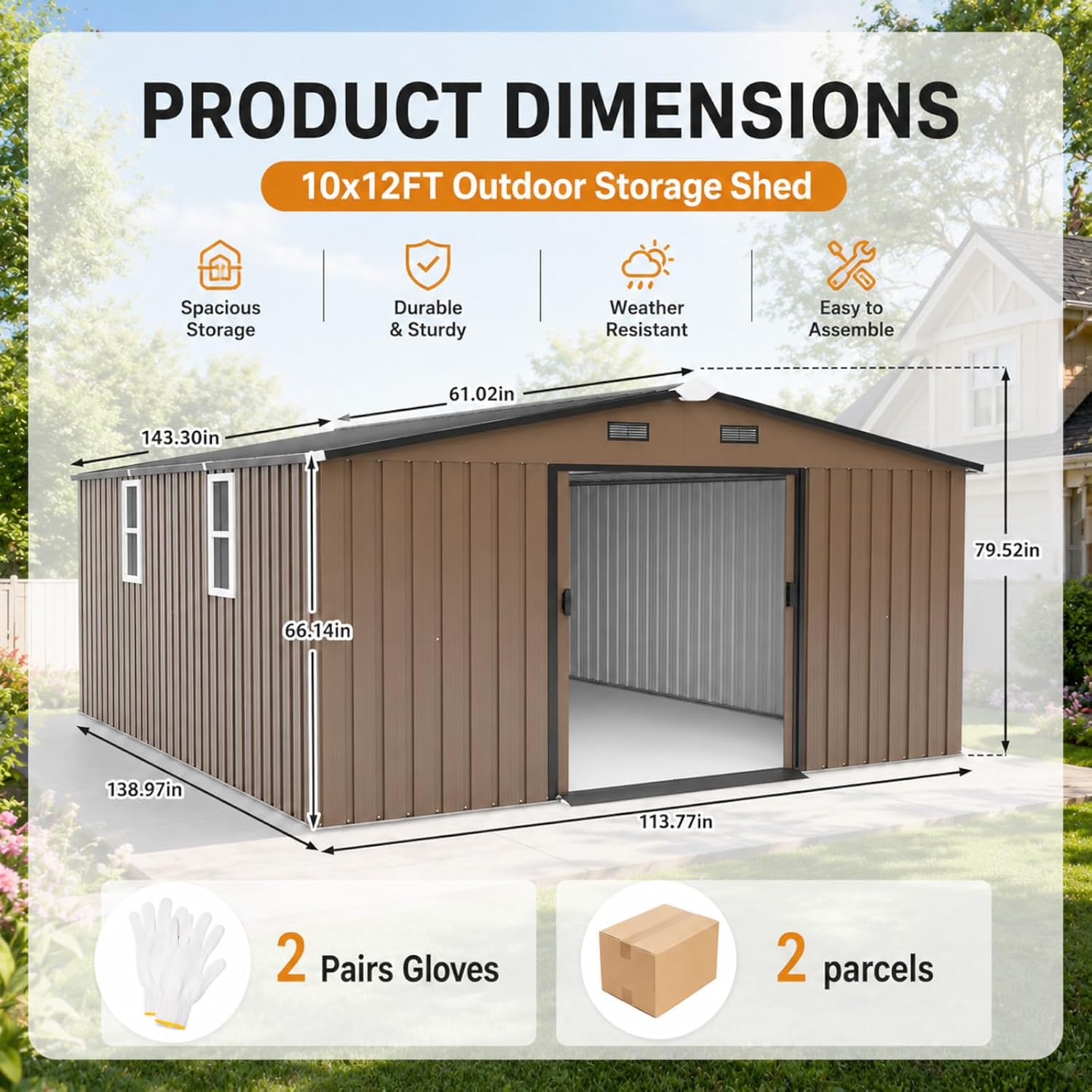 Metal Depolama Kulübesi 10x12F - Garden Tools incelemesi ve fiyatı