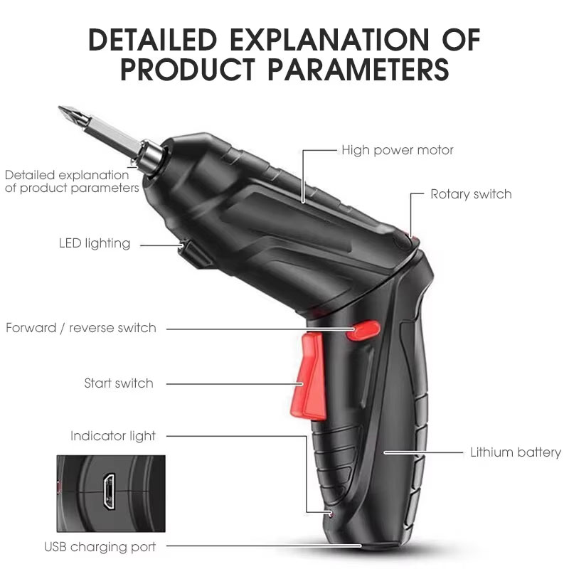 Elektrikli Tornavida Seti 3.6V - Electric Screwdriver Rechargeable Usb incelemesi ve fiyatı