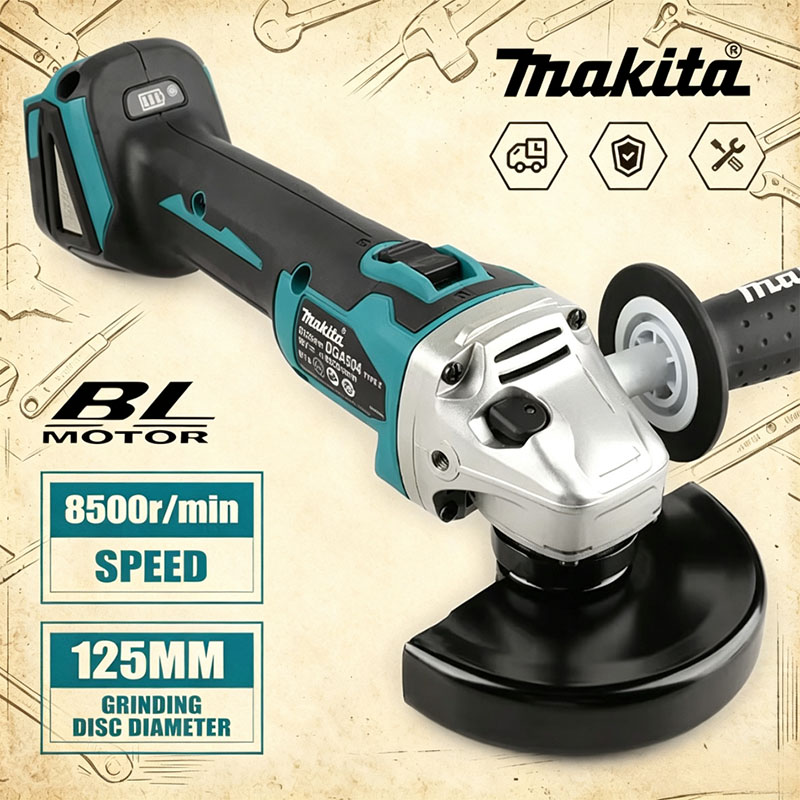 Makita DGA504 18V 6.0Ah 125mm  - Brushless Angle Grinder Battery Powered incelemesi ve fiyatı