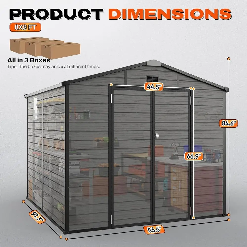 8x8 Açık Hava Depolama Kulübes - Garden Tools incelemesi ve fiyatı