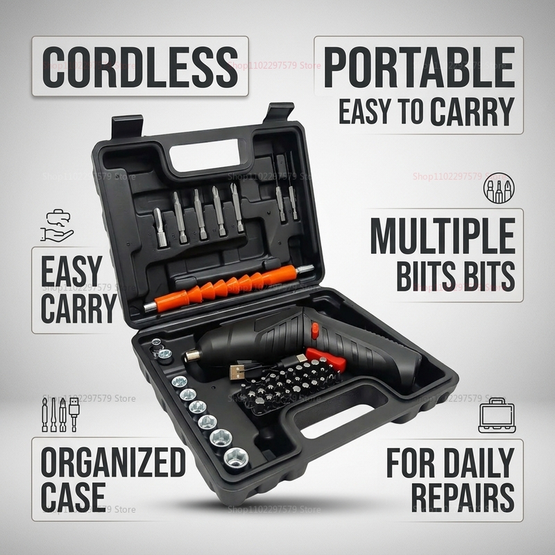 47 Parça Şarj Edilebilir Elekt - Electric Screwdriver Rechargeable Usb incelemesi ve fiyatı