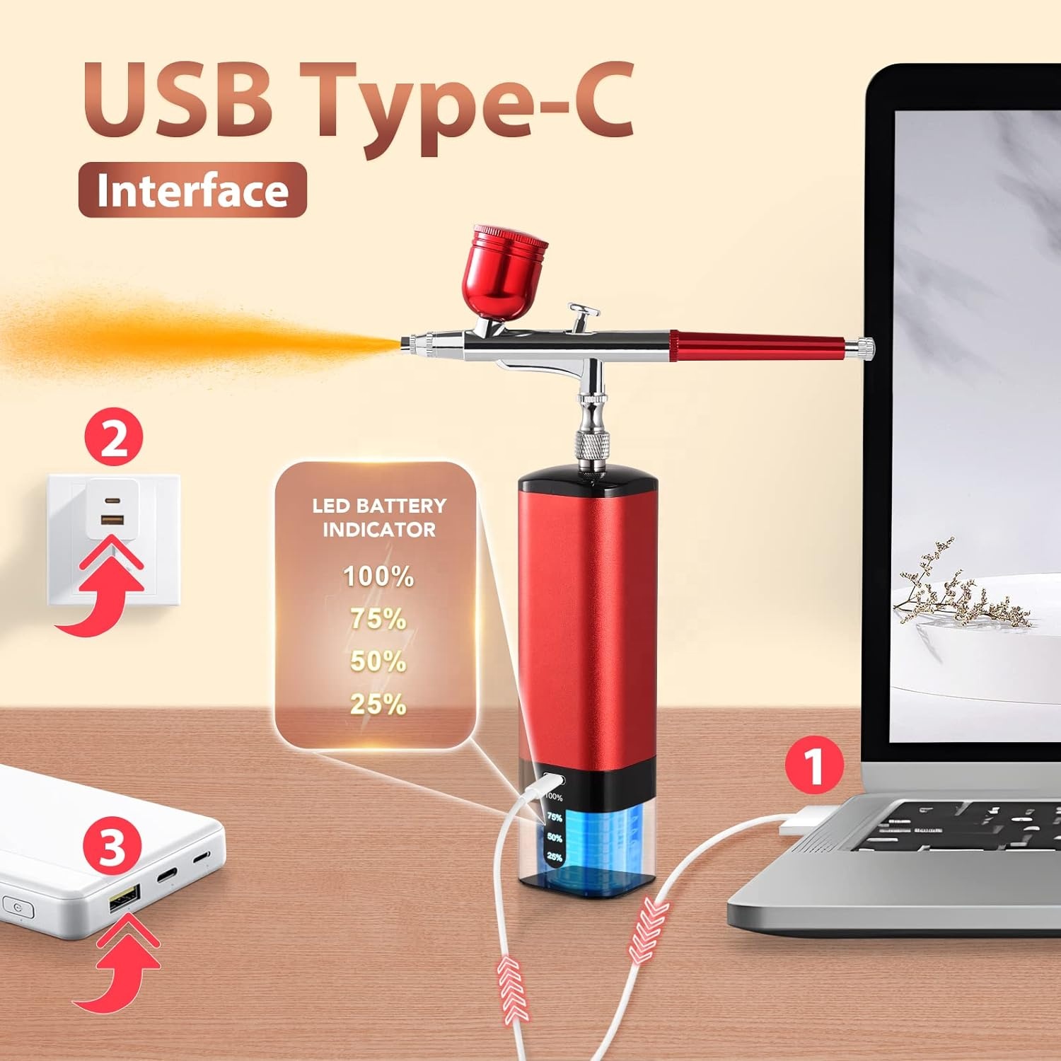 Kompresörlü Airbrush Seti, 32P - Airbrush Kit With Mini Compressor incelemesi ve fiyatı