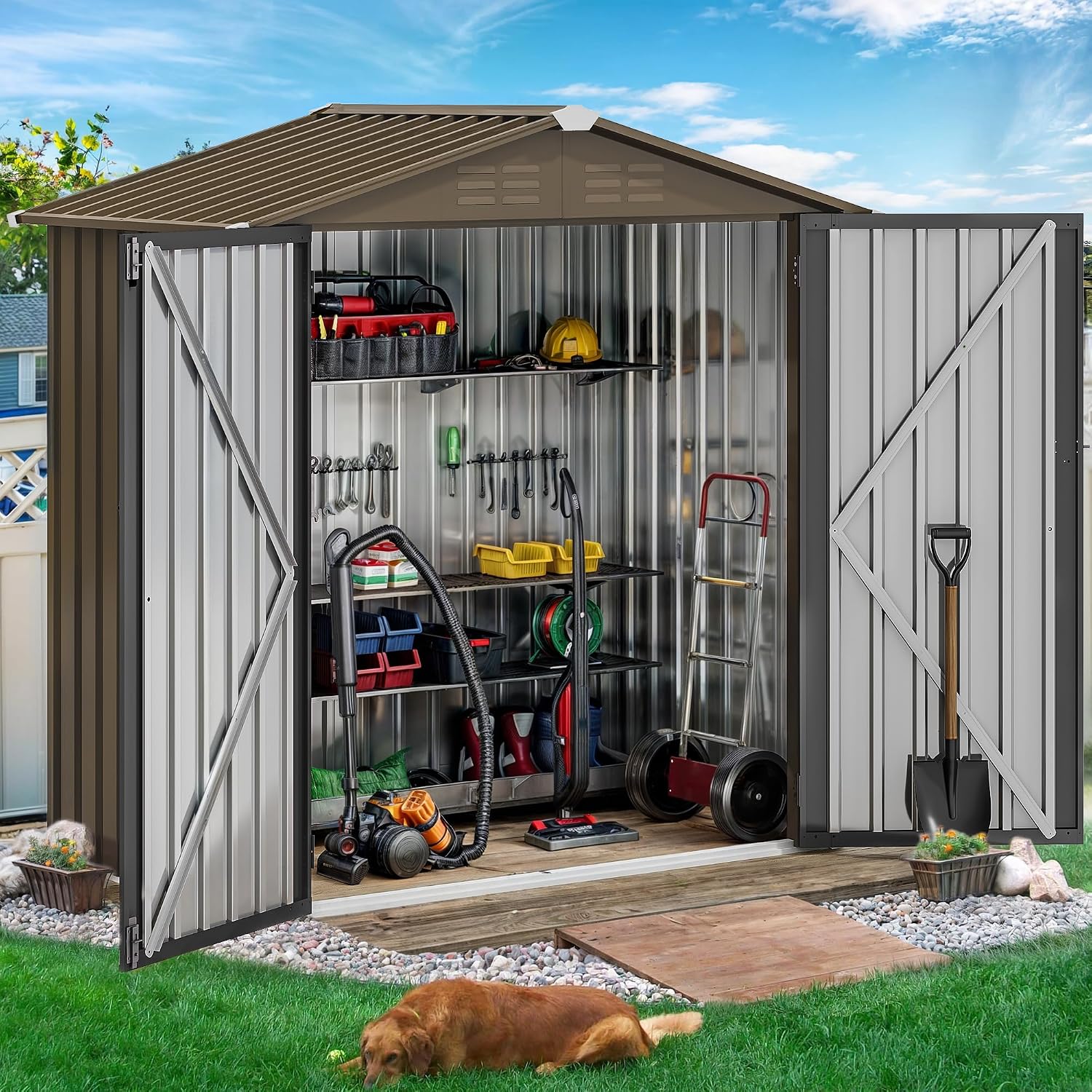 6x4ft Metal Dış Mekan Depolama - Garden Tools incelemesi ve fiyatı
