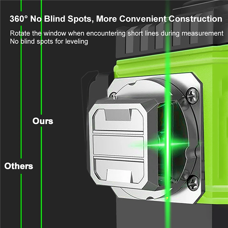 8/12/16 Çizgi Lazer Seviyesi 4 - Laser Level 16 Lines 4D Green incelemesi ve fiyatı