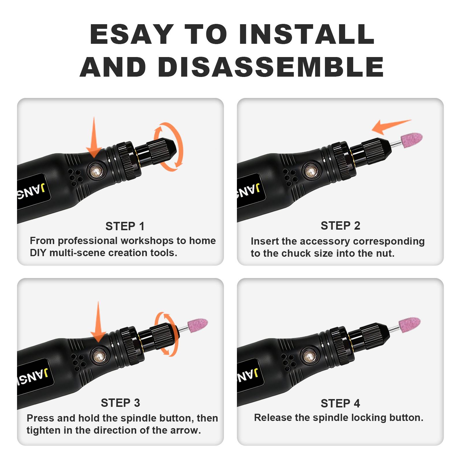 JANGKLIFE USB Akülü Döner Alet - Cordless Rotary Tool Kit Accessories incelemesi ve fiyatı