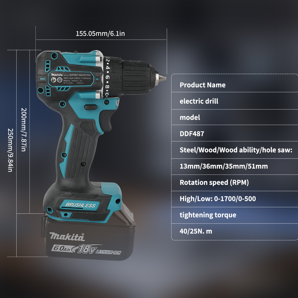 18V Fırçasız Akülü Matkap 410W - Brushless Cordless Electric Drill 18V incelemesi ve fiyatı