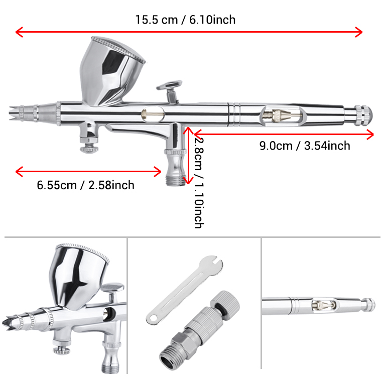 Yerçekimi çift eylem Mini Clea - Airbrush Kit With Mini Compressor incelemesi ve fiyatı