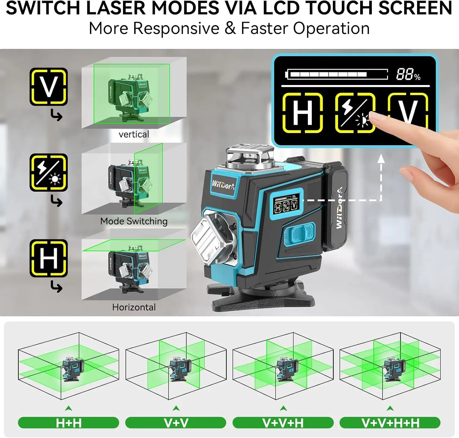 Üç Ayaklı Lazer Seviye Cihazı, - Laser Level 16 Lines 4D Green incelemesi ve fiyatı
