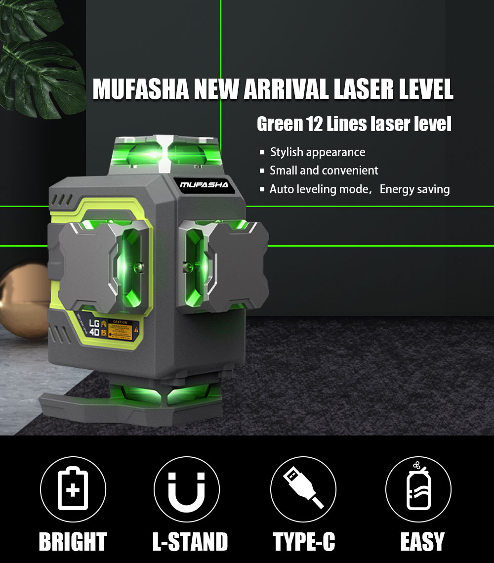 16 Çizgili Lazer Seviyesi 360  - Laser Level 16 Lines 4D Green incelemesi ve fiyatı