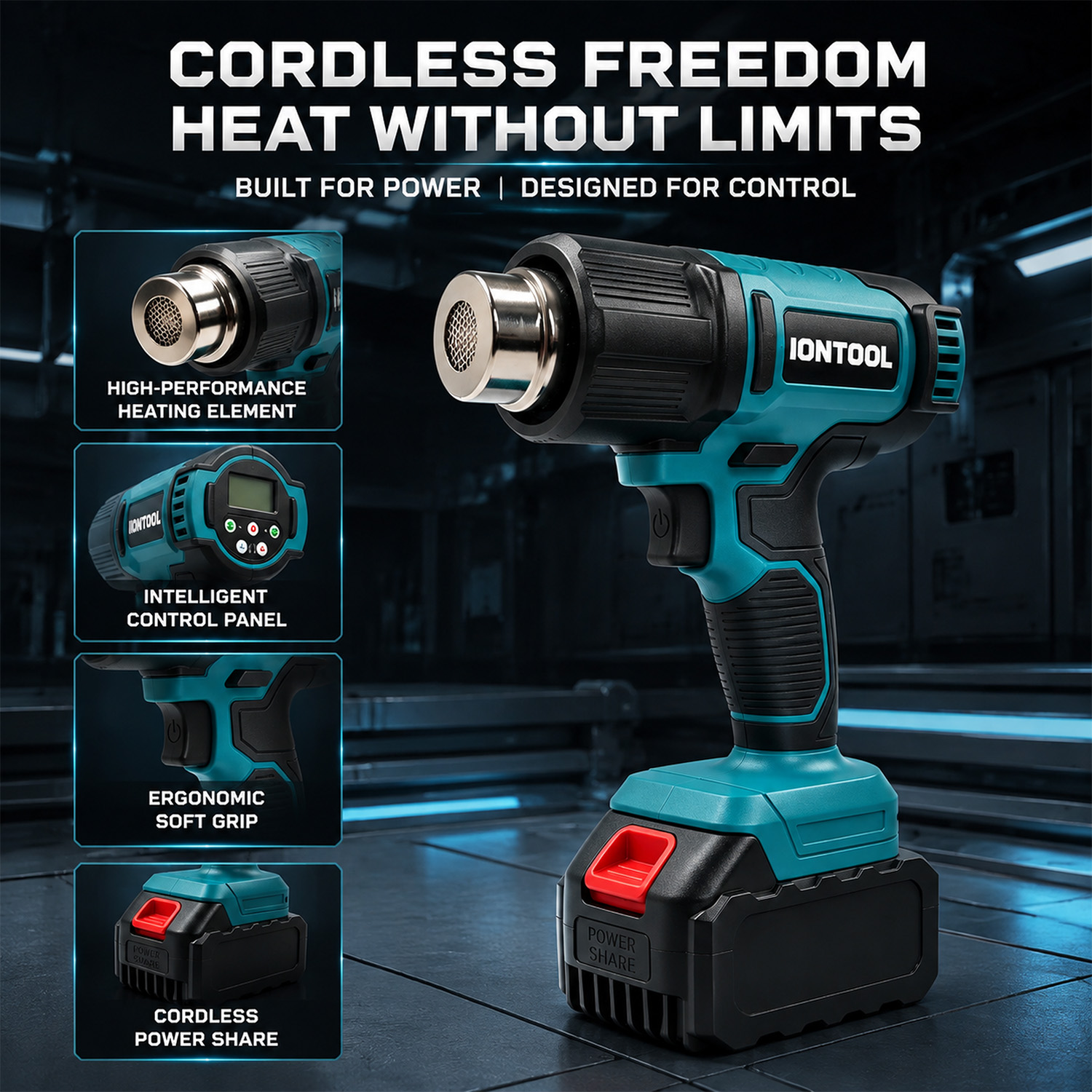 İONTOOL 550 ℃   Ayarlanabilir  - Cordless Heat Gun For Shrink Tubing incelemesi ve fiyatı
