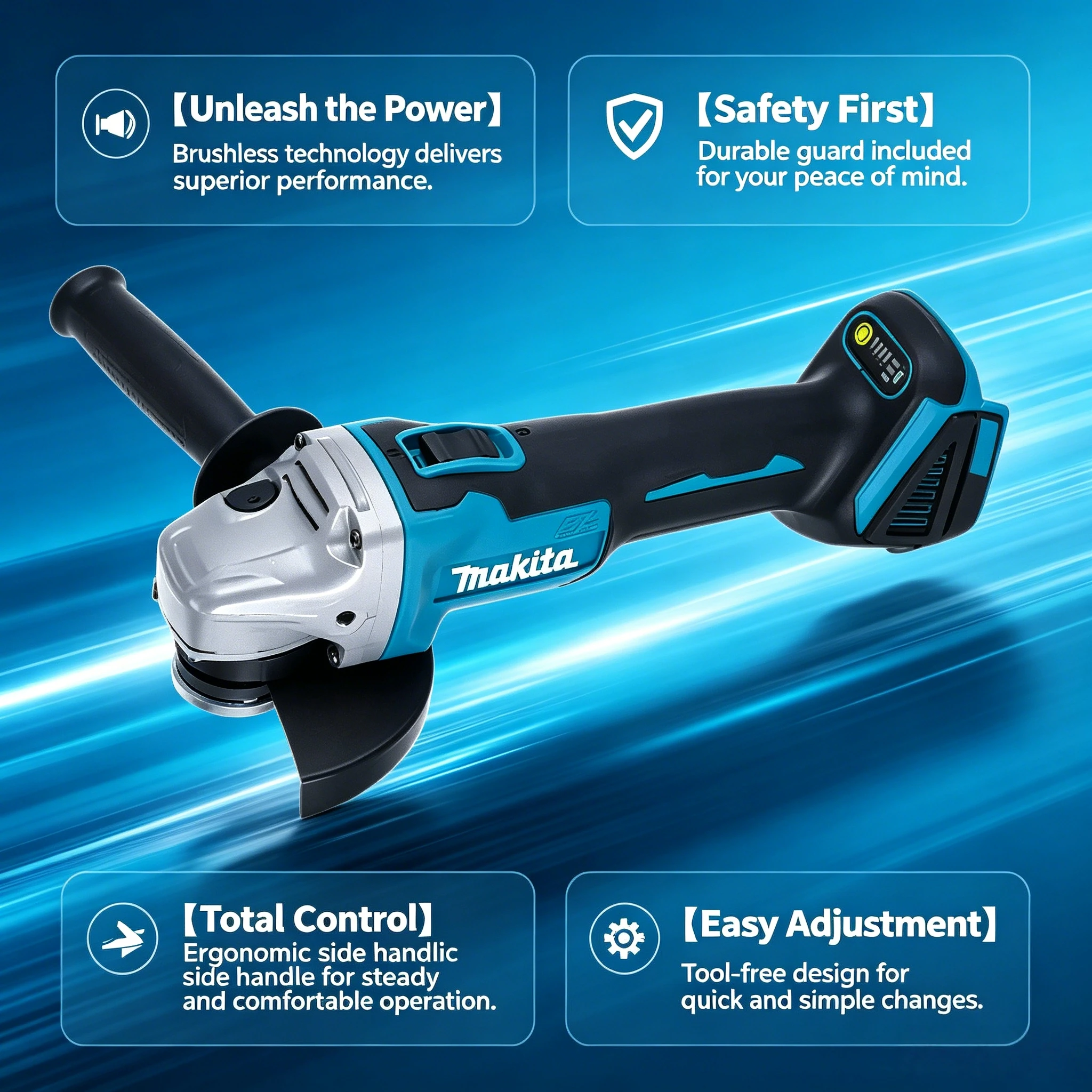 Makita DGA404 125MM Fırçasız A - Brushless Angle Grinder Battery Powered incelemesi ve fiyatı