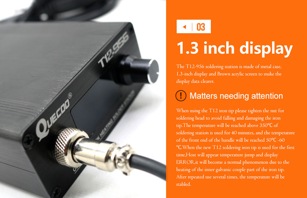 QUECOO T12-956 Lehimleme Dijit - Digital Soldering Station T12 incelemesi ve fiyatı