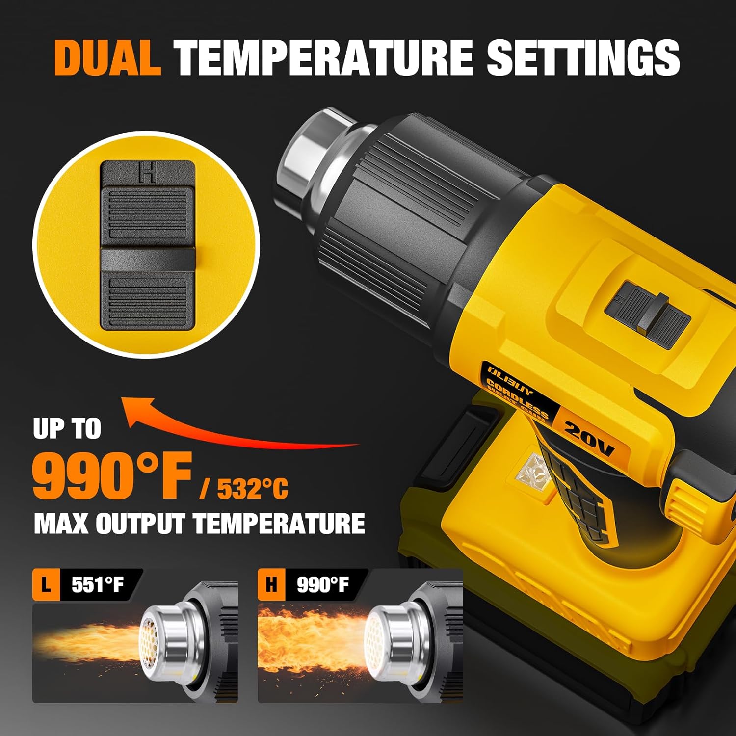 20V Pil ile Uyumlu Kablosuz Sı - Cordless Heat Gun For Shrink Tubing incelemesi ve fiyatı