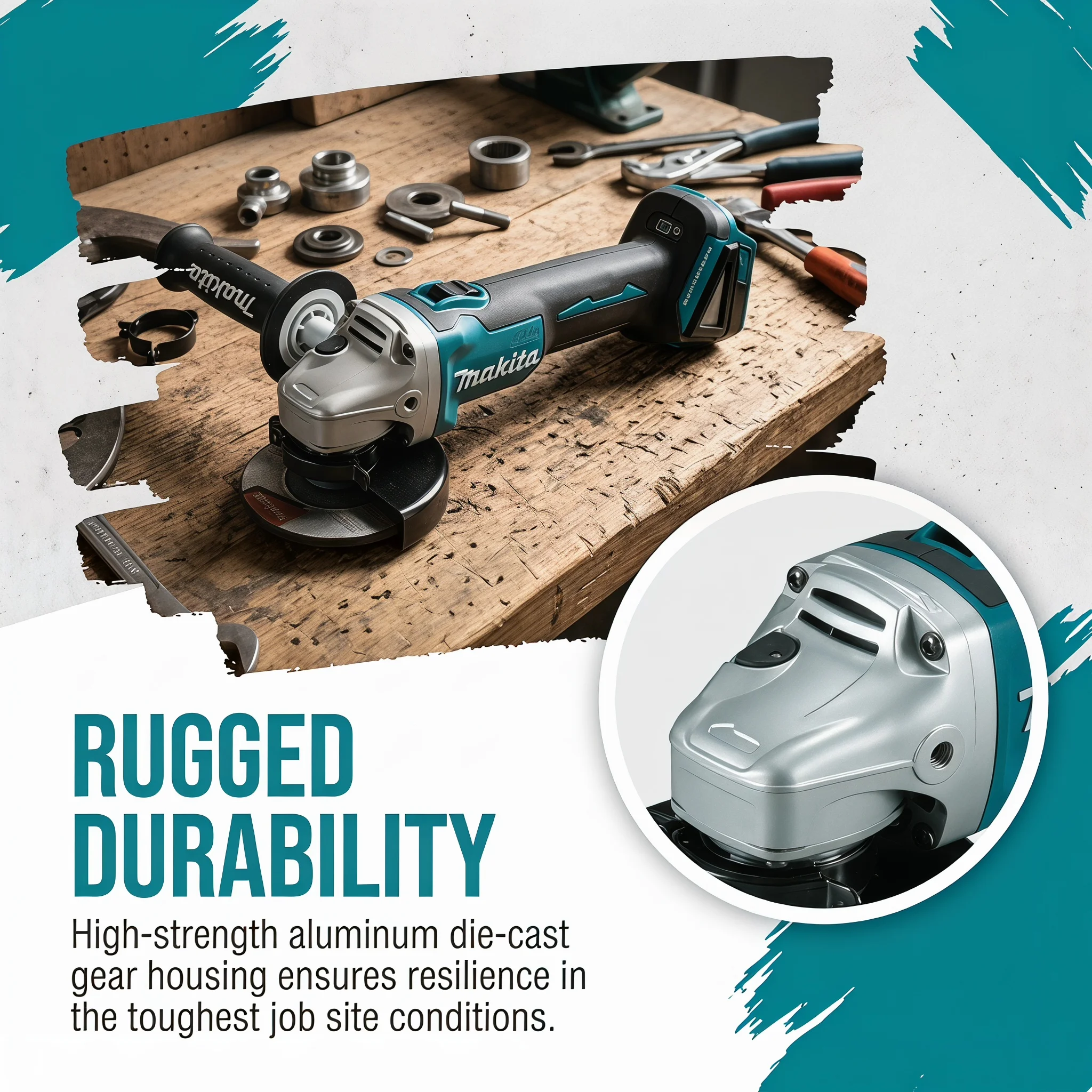 100 mm Yüksek Güçlü Makita DGA - Brushless Angle Grinder Battery Powered incelemesi ve fiyatı